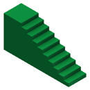 Escalera recta con pendiente constante